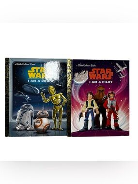 2 Children’s Little Golden Books STAR WARS I am a Droid & I am a Pilot